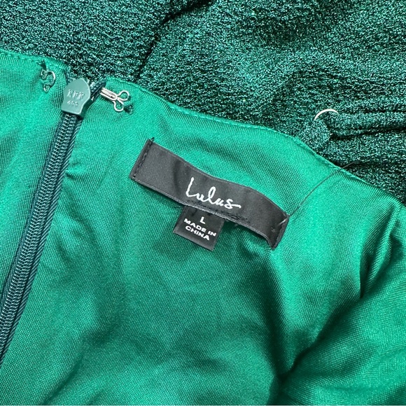 Lulus glitter tulip cocktail mini bodycon dress spaghetti straps - Picture 4 of 10